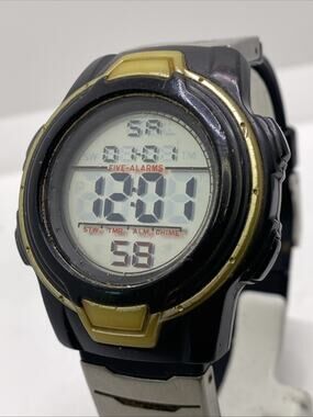 Vintage Sharp Digital Multifunction Watch Works New Battery